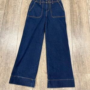 Roebuck & Co R1893. Dark Blue Wide Leg patch Pocket Jeans